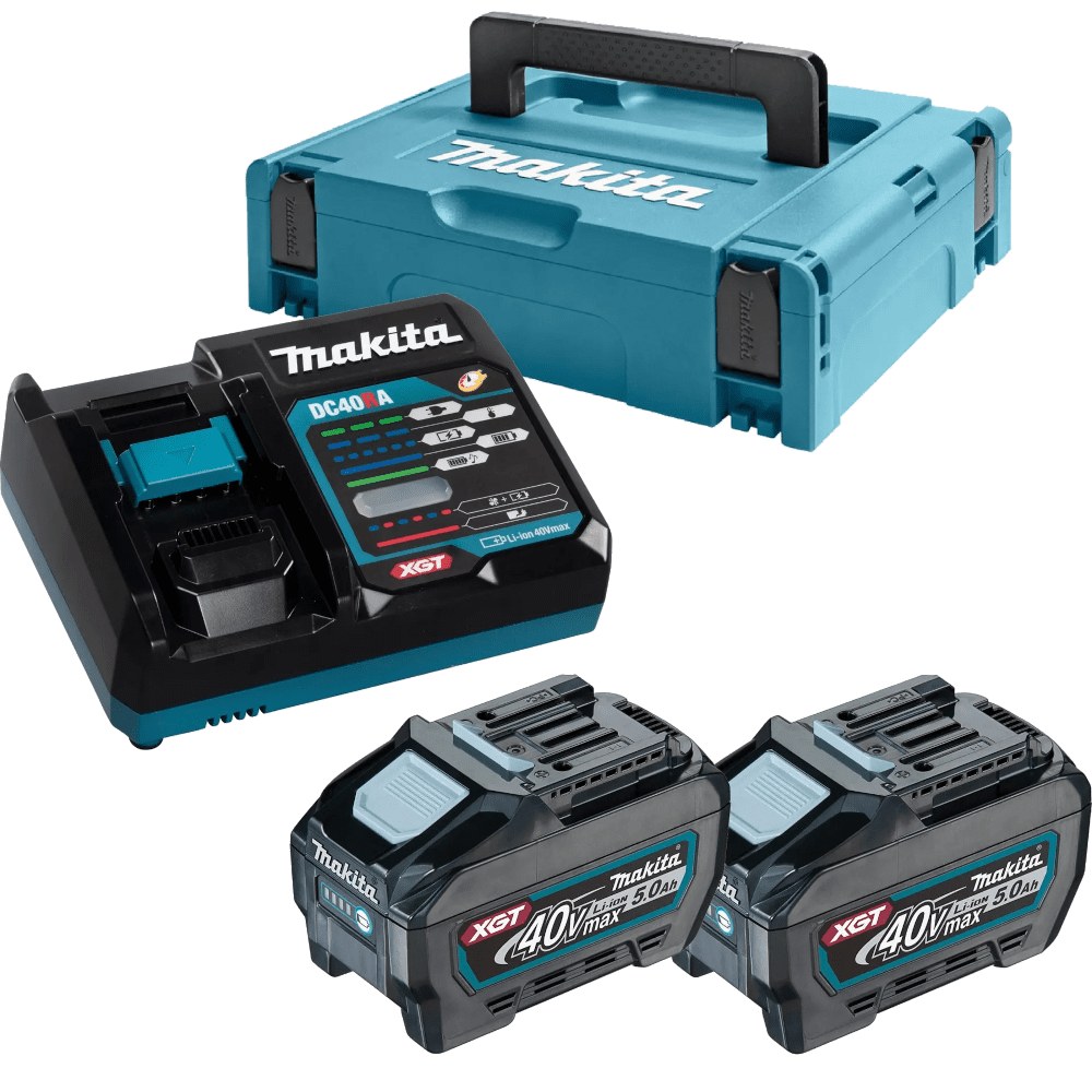 Set de incarcare cu 2 acumulatori si 1 incarcator rapid in cutie Makpac Makita 191V35-5