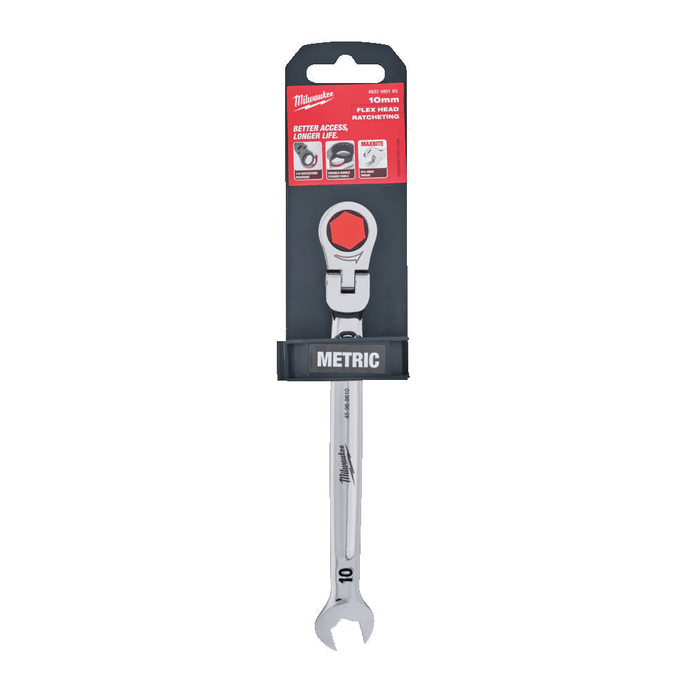Cheie combinata cu clichet si cap pivotant 10mm Milwaukee MAXBITE
