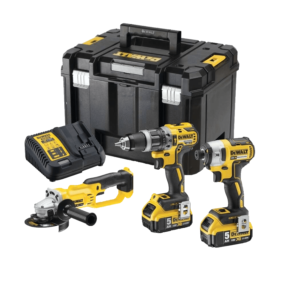 Set 3 scule cu 2 acumulatori DeWalt DCK383P2T