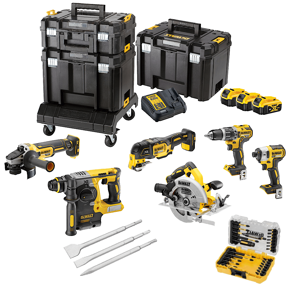 Set 6 scule cu 3 acumulatori DeWalt DCK685P3DT
